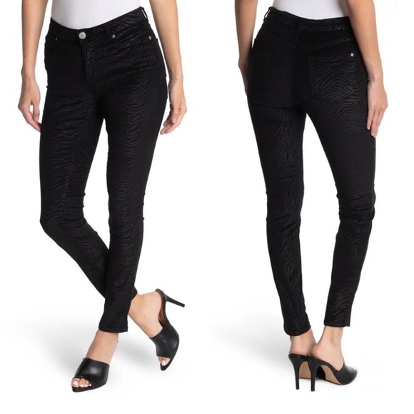 NWT Ted Baker debrah velvet zebra skinny pants - Picture 1 of 12